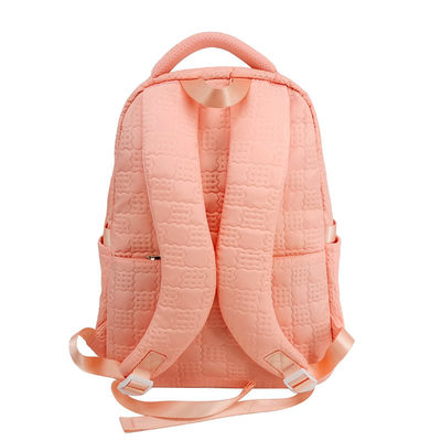 Pink Emboss schooltassen rugzak Nylon polyester materiaal met potloodkas