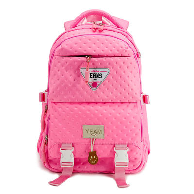 ODM Roze Unisex schooltas Rucksack met twee hoofdvakken
