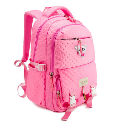 ODM Roze Unisex schooltas Rucksack met twee hoofdvakken