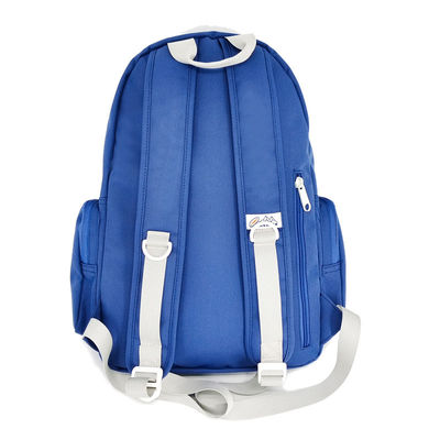 Nylon schooltassen rugzak, blauwe studententassen voor buiten campen