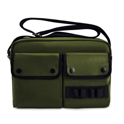 Gepersonaliseerde Groene Nylon Crossbody Bag Waterdicht Met Metalen Accessoires