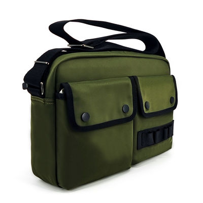 Gepersonaliseerde Groene Nylon Crossbody Bag Waterdicht Met Metalen Accessoires