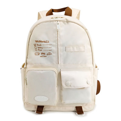 Beige mode school tassen rugzak rugzak Casual stijl 16.5 inch maat