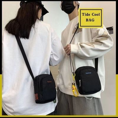 Gepersonaliseerde zwarte schouder crossbody tassen met verstelbare riem stof bekleding