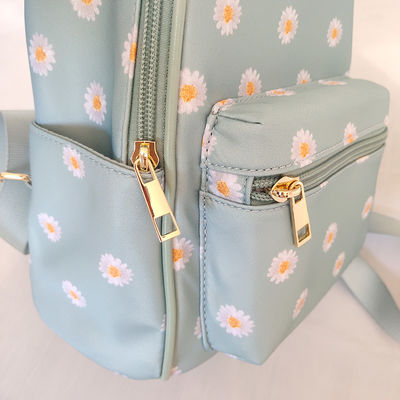 Kleine blauwe modieuze laptop tas rugzak met rits sluiting