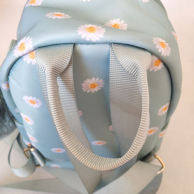 Kleine blauwe modieuze laptop tas rugzak met rits sluiting
