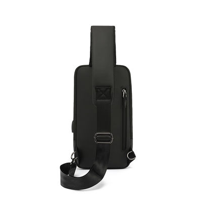 Custom Zipper Closure Casual Crossbody Bag met zwarte grijze kleur