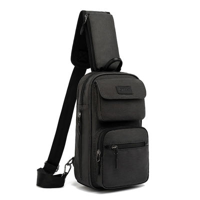 Custom Zipper Closure Casual Crossbody Bag met zwarte grijze kleur