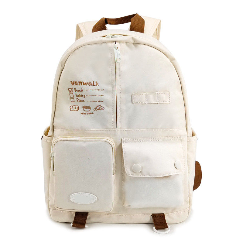 Beige mode school tassen rugzak rugzak Casual stijl 16.5 inch maat