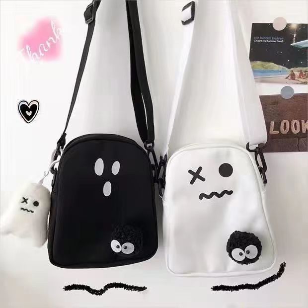 Vrouwen Leuke schouder crossbody tassen Zwarte kleur met verstelbare riem