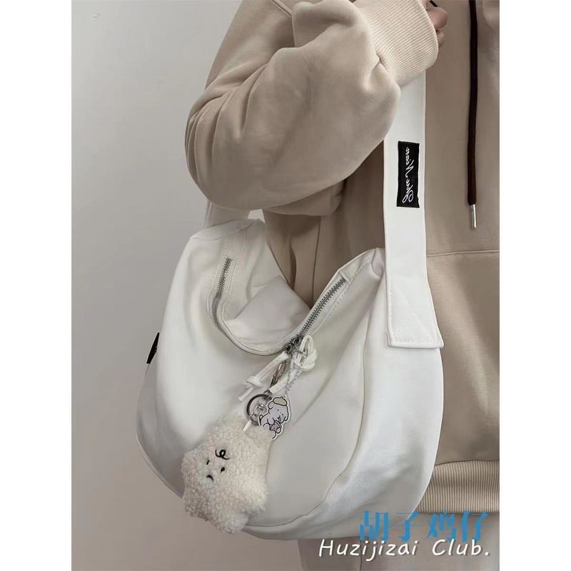Stoffenvoering Casual Crossbody Bag Wit Kleur Voor Zomerseizoen